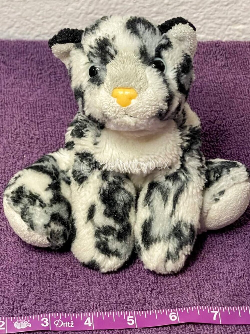 Aurora Mini Flopsie Snow Leopard Plush 31367 2016 Spotted Wildlife Cat ESSA Cute